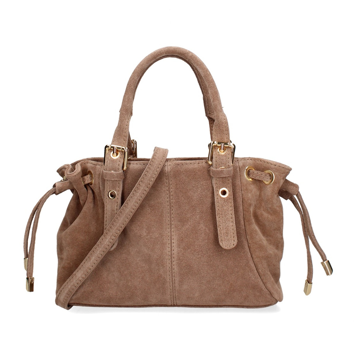 Borsa a mano da donna Made in Italy - Modello Elara Nova - Pelle scamosciata - 14.0 x 8.0 x 25.0 cm