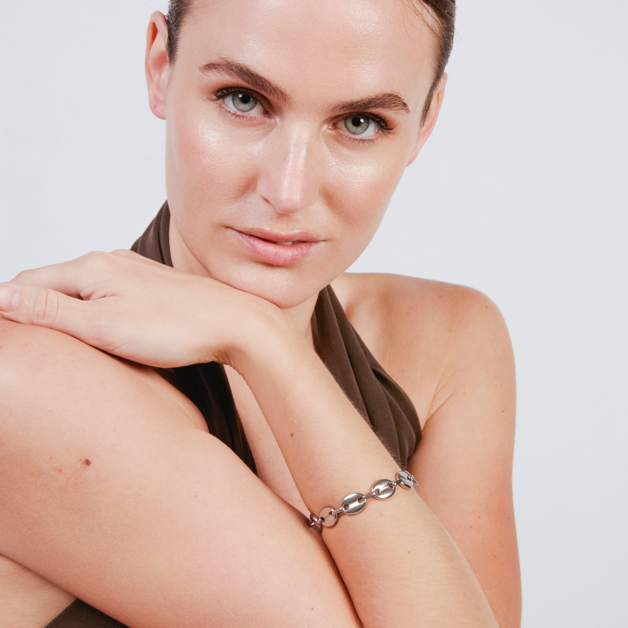 Pulsera Forbek acabado rodio