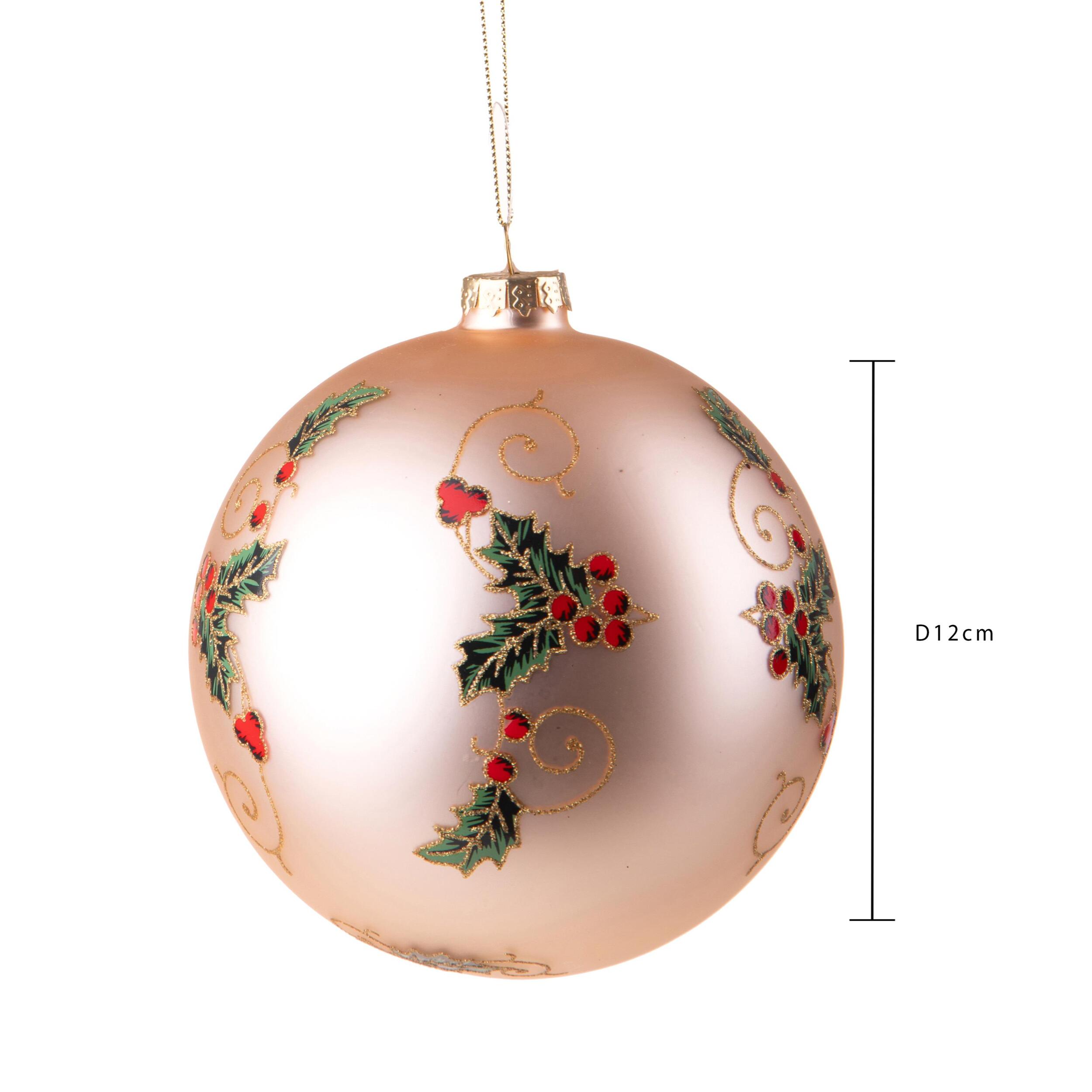 Sfera con agrifoglio - Pezzi 6 - ORO - Bianchi Dino SpA