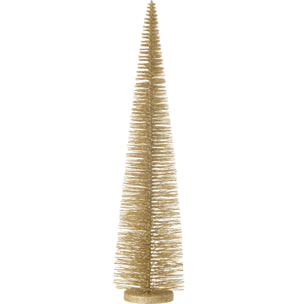 J-Line décoration Sapin De Noël Paillettes - plastique - or - large