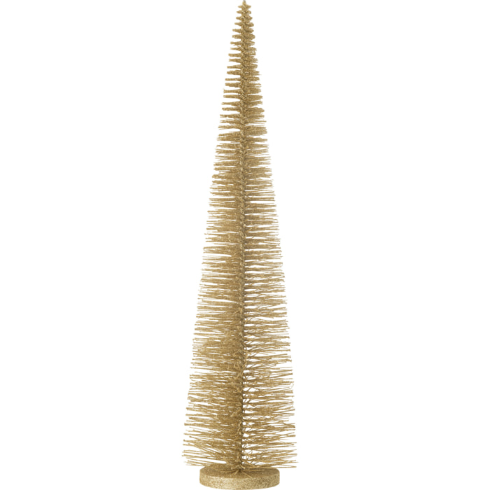 J-Line décoration Sapin De Noël Paillettes - plastique - or - large