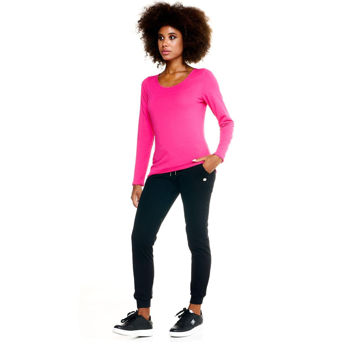 T-shirt Leone donna con maniche lunghe Basic