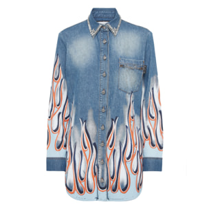 PHILIPP PLEIN Camisa vaquera RACING