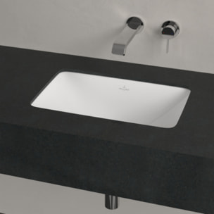 Vasque 45 x 28 rectangle à encastrer Loop & Friends TitanCeram stone white avec trop plein