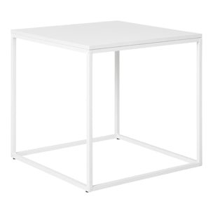 Tavolino d'Appoggio Vita Bianco con Gambe in Metallo — 45×45×45 cm