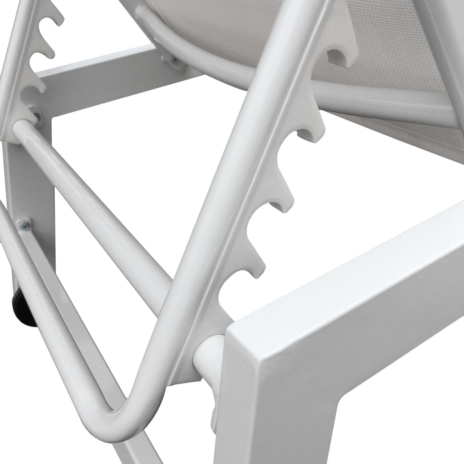 Lot de 2 bains de soleil BARBADOS en textilène blanc - aluminium blanc