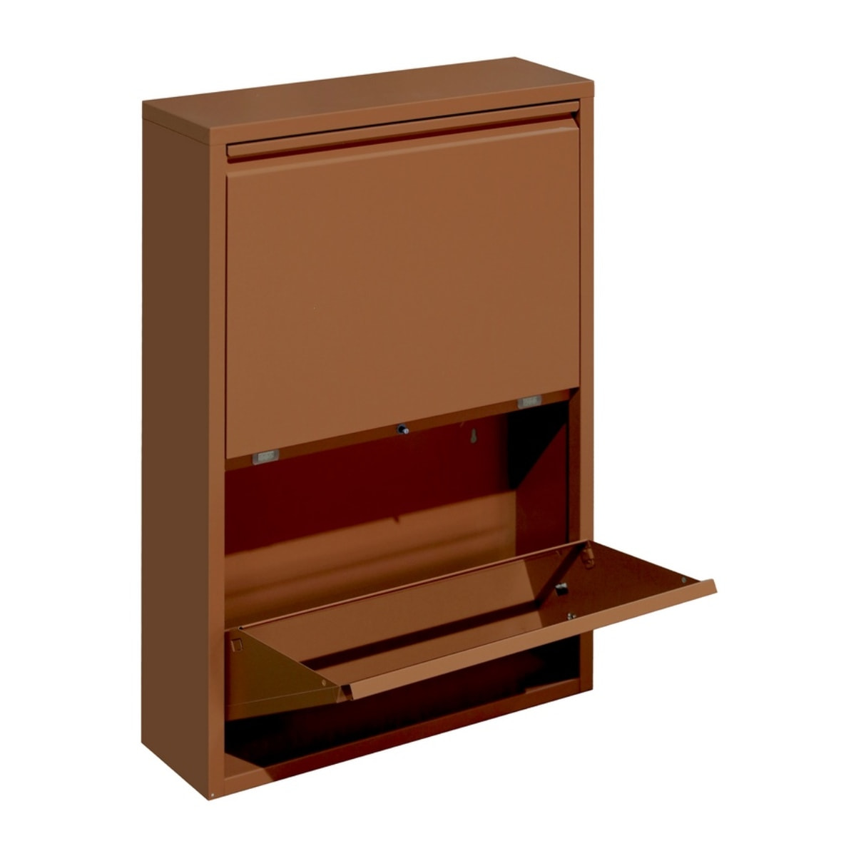Scarpiera metallo 2 ante 50,5x15,2x74,2 cm mattone - Emy