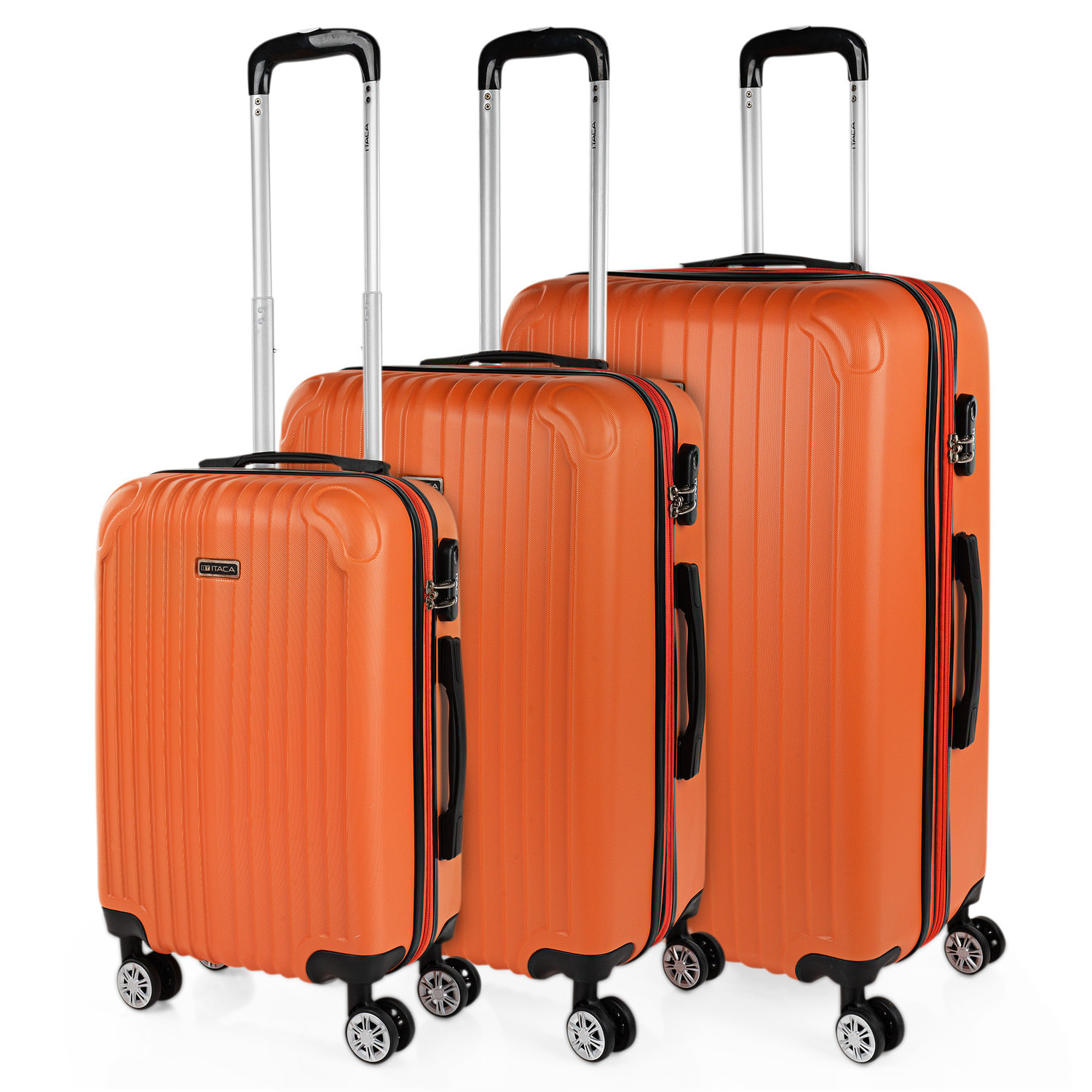 Maleta Itaca Sevron Set De 3 Unidades Mandarina