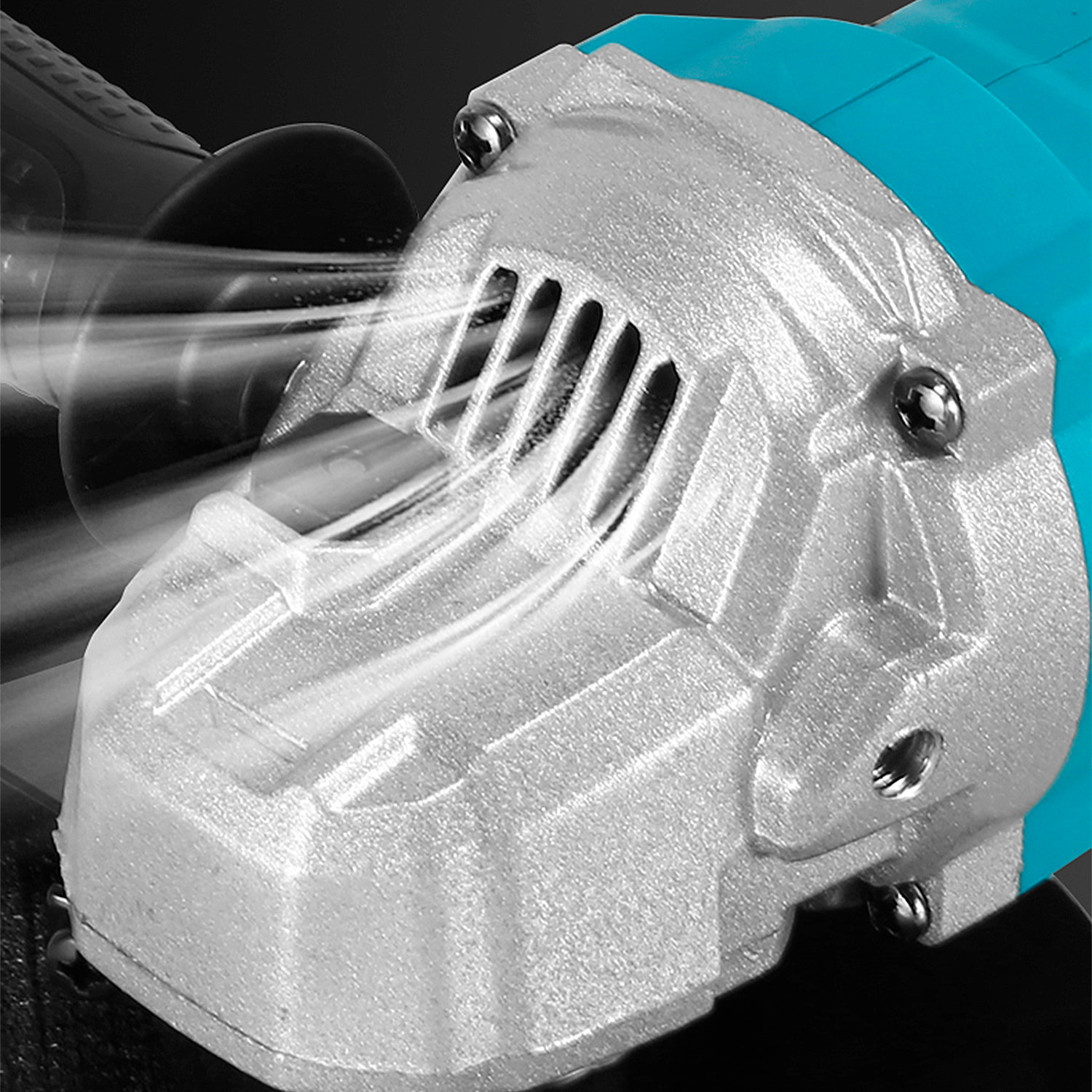 Radial angular 21V con motor sin escobillas, 3 velocidades de hasta 8000rpm, maletín de transporte y doble batería de 20000 mAh.