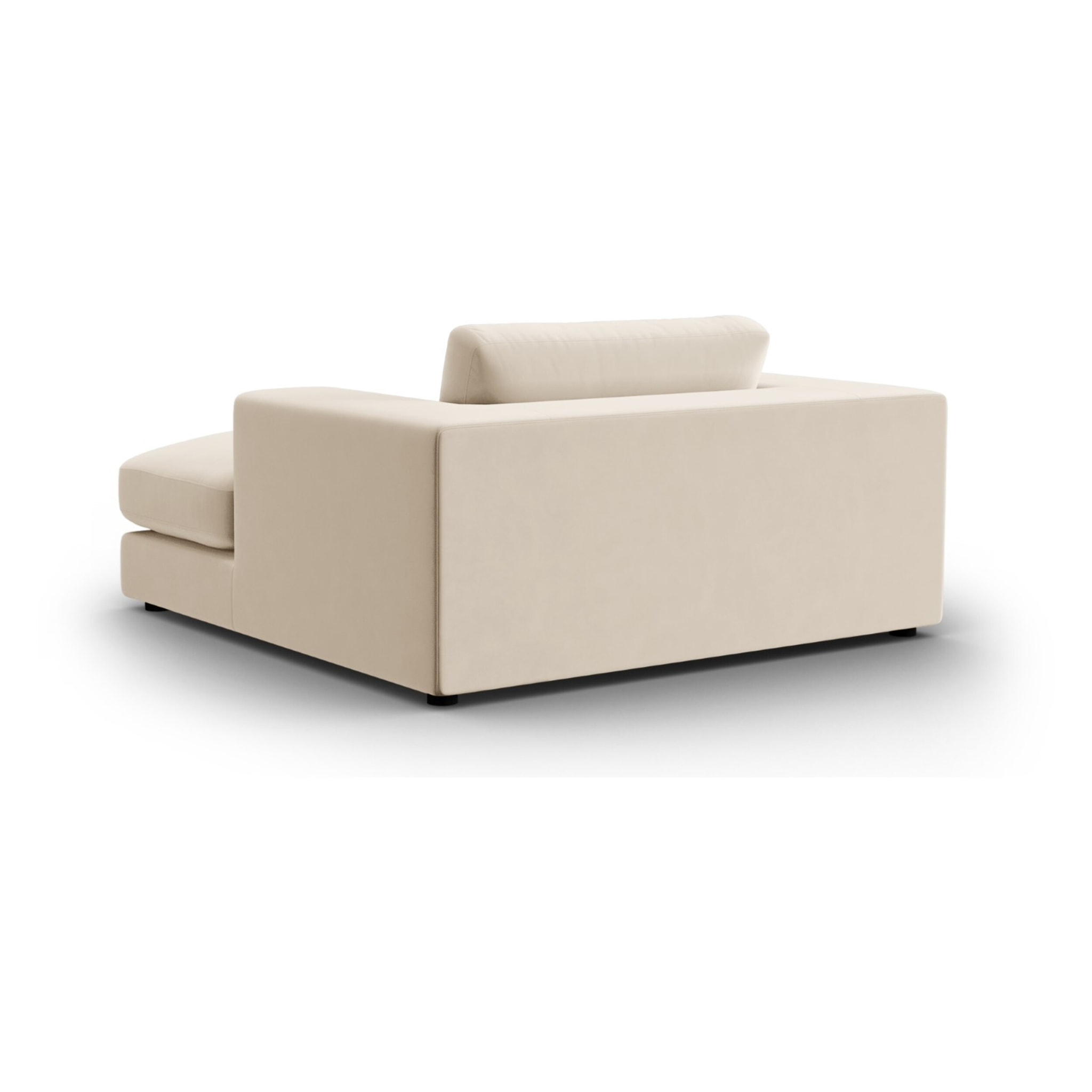 Méridienne "Tendance" en velours beige
