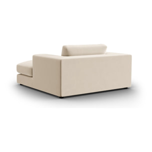 Méridienne "Tendance" en velours beige