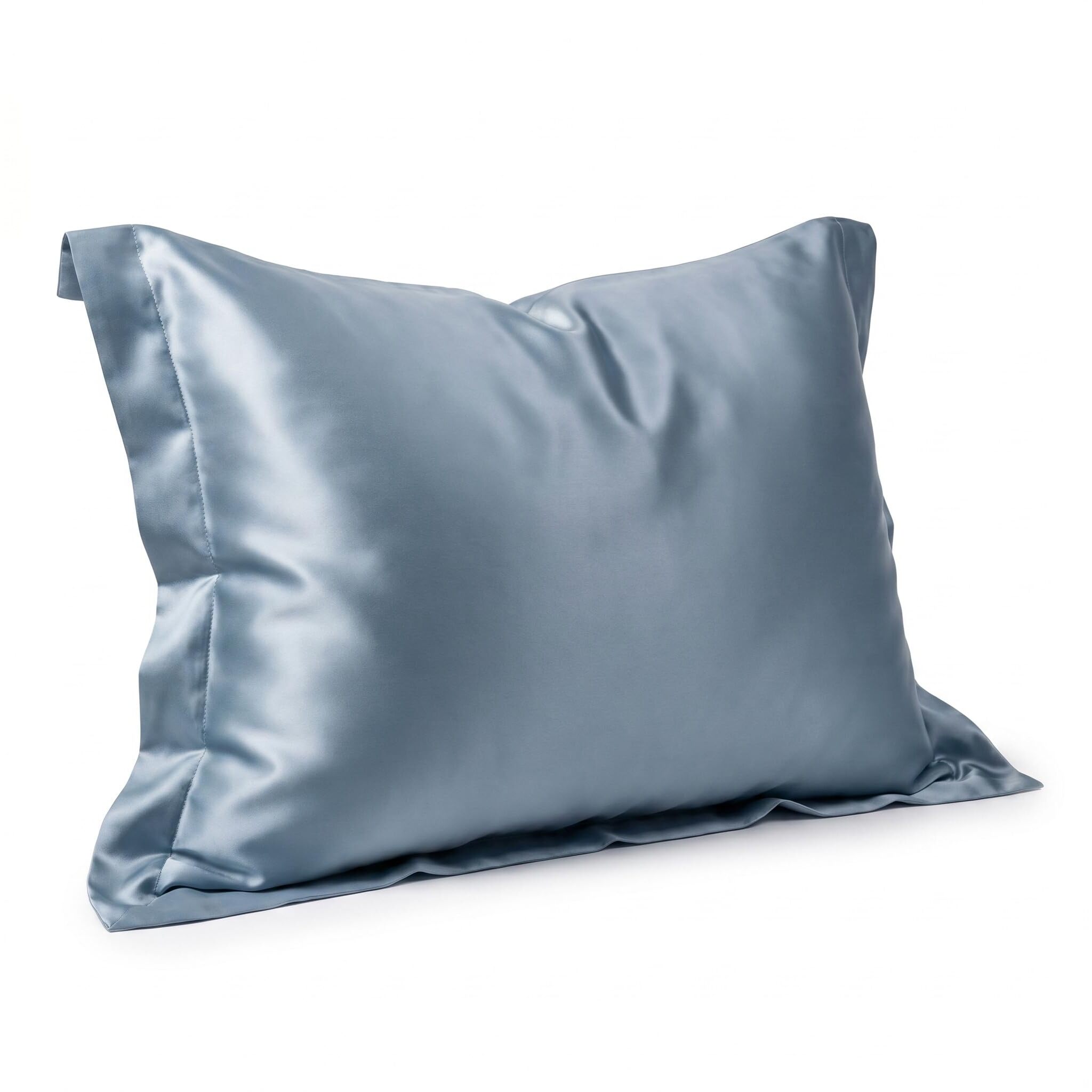 Coppia federe in seta 50x80 cm con zip e volani, fronte in seta morbida e lucente, retro in tencel traspirante, effetto anticrespo e delicata su pelle e capelli, eleganti e confortevoli, ideali per ogni stagione