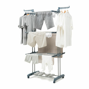 Tendedero Plegable Vertical con Ruedas Dolver InnovaGoods 24 Barras