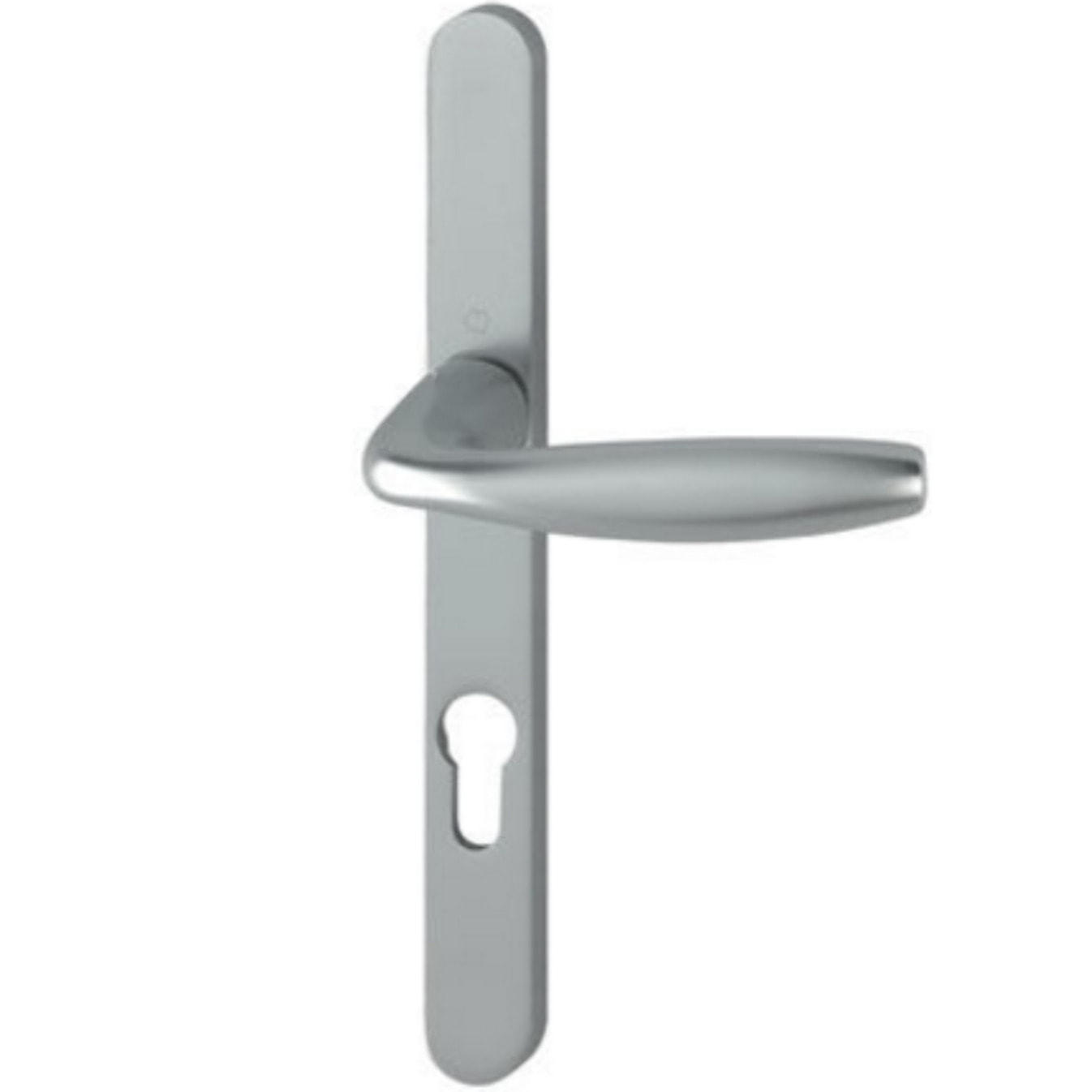 Ensemble de porte plaque étroite New york Clé i aspect inox F9 HOPPE - 099KH/300LMSGL/1810 - 195mm - entr.7/70 C.7 - 48/57 - 3672363