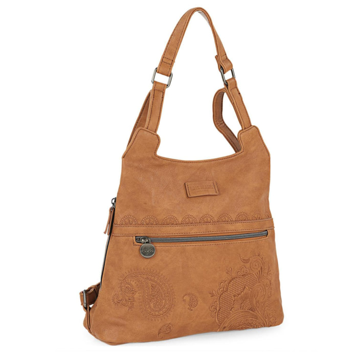 Bolso Mochila Mujer Lois Redwood Camel