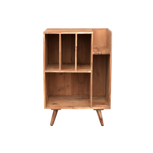 Meuble de rangement vinyles en bois massif L65 cm VIRGILE