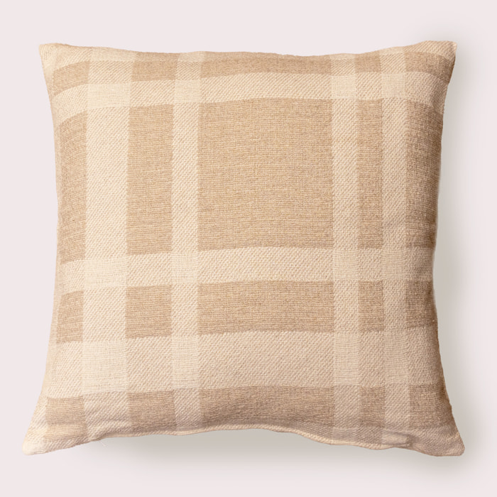 Naturals - Funda de Cojín Estampado - Con Cremallera - Sin relleno - 80% Algodón - 20% Poliéster - Jacquard - Siena Beige