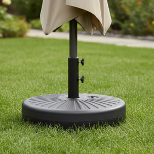 Pied de parasol droit BREST noir