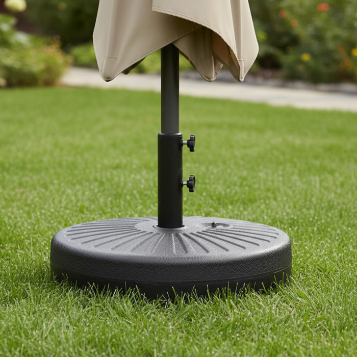 Pied de parasol droit BREST noir