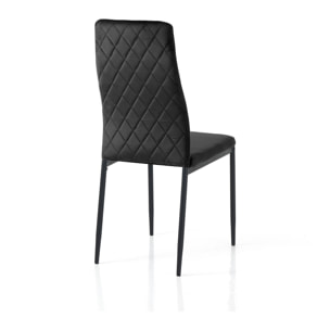 Tomasucci Lot de 6 Chaises FEFE' NOIR