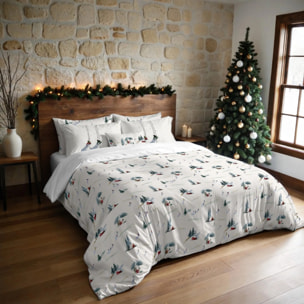 Housse de couette avec boutons-pression Winter Ski