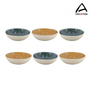 Lot de 6 assiettes creuses, CORALIA