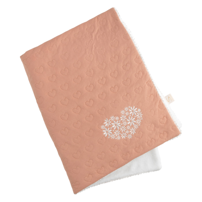 Couverture bébé en coton avec broderie