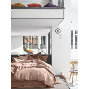 Lot De 2 Taies D'oreiller 100% lin LavÉ 160g Nougat