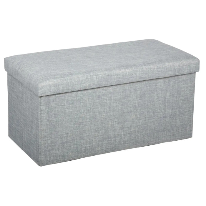 Pouf pliant double "Tomaz" gris souris
