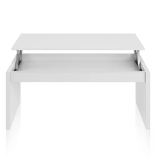 Mesa de centro elevable Evan Blanco Brillo