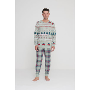 Pigiama uomo winter car in caldo cotone girocollo Noidinotte
