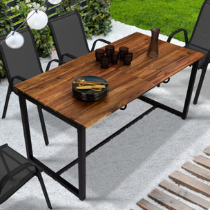Table de jardin extensible Acacia 160-200cm