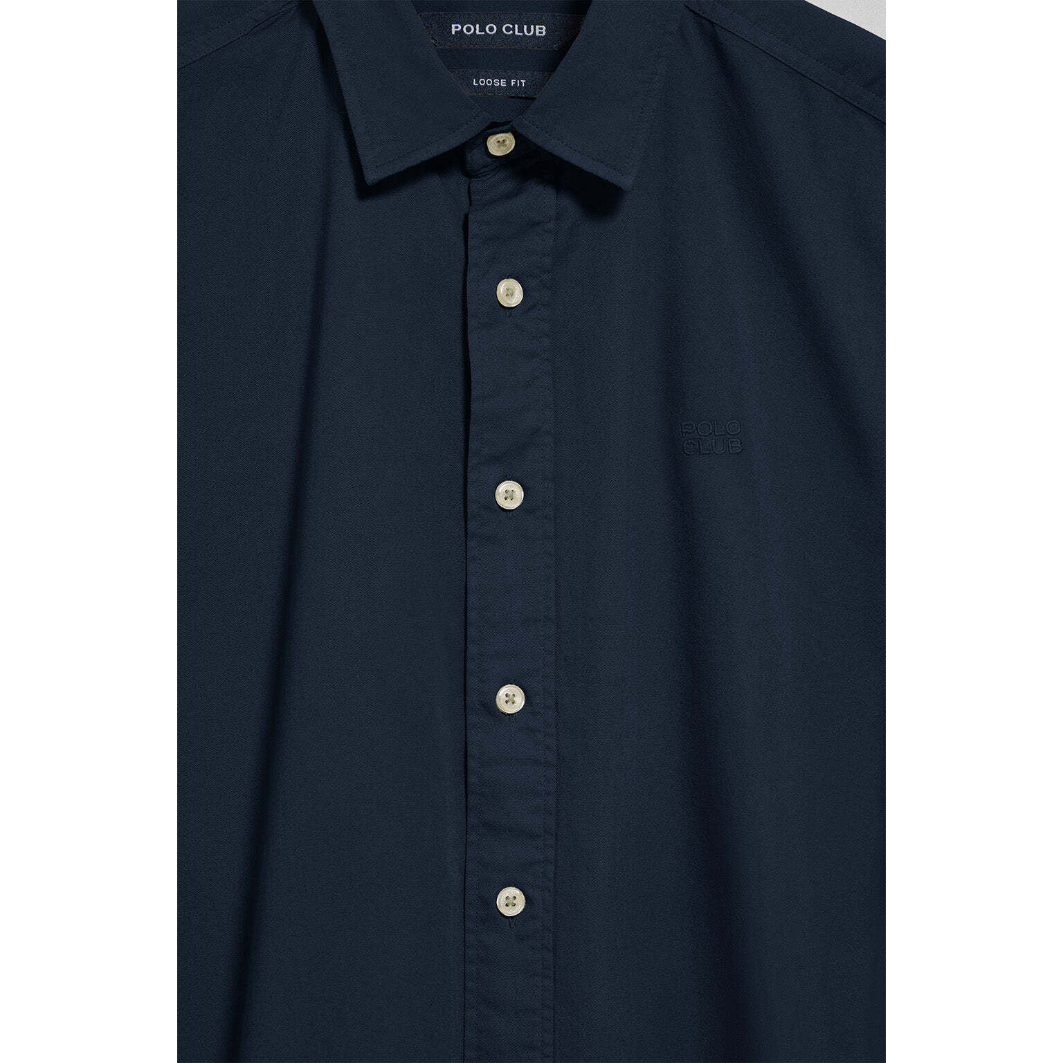 Camicia loose fit blu marino con logo Polo Club