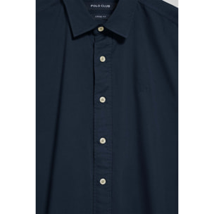 Camicia loose fit blu marino con logo Polo Club