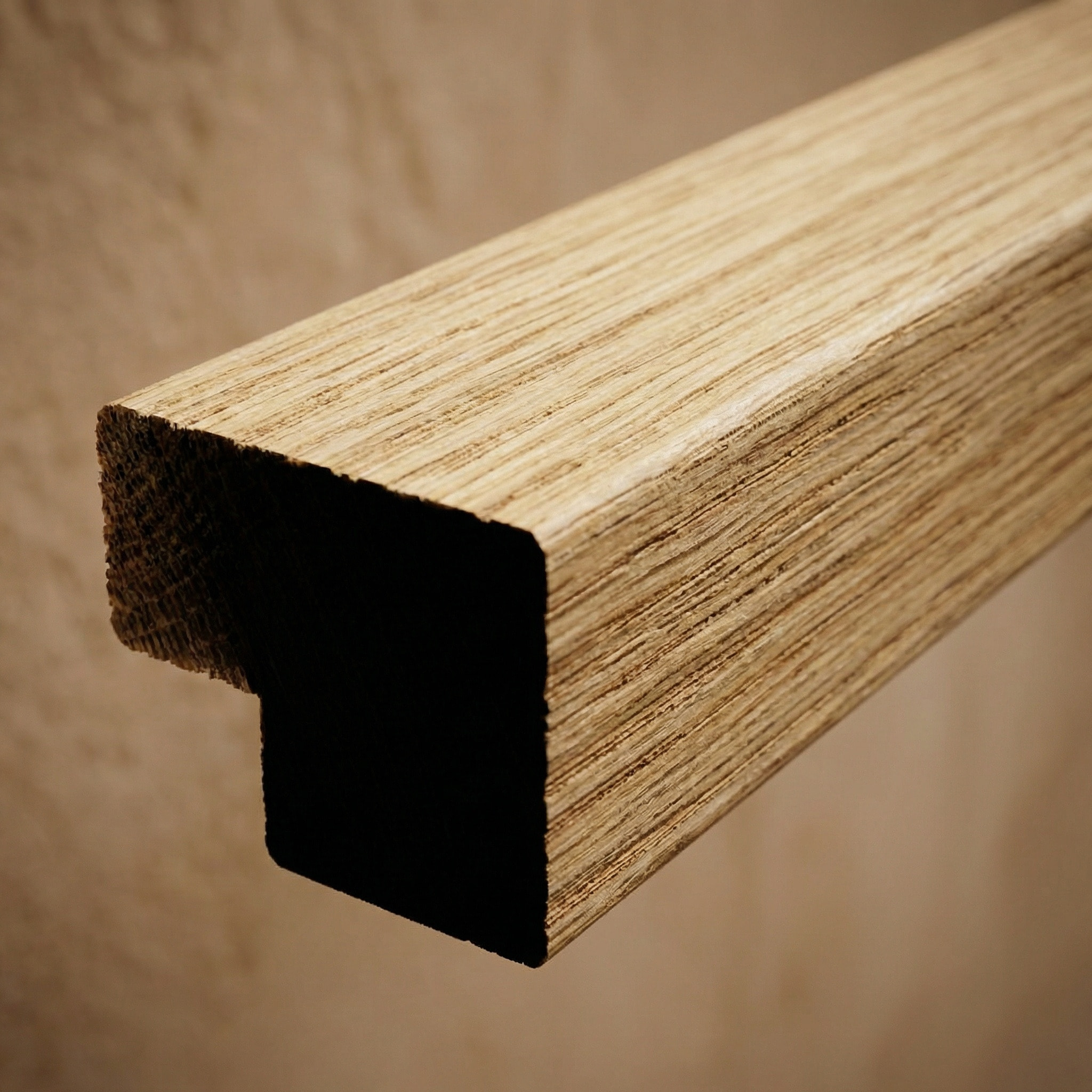 Barre d'extrémité MDF 120 cm pour panneaux acoustiques intérieurs SATAKUPANNON612, décor chêne blanc (SATAKUPANWOTKL12)