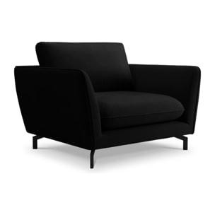 Fauteuil xl "Podium" en velours noir