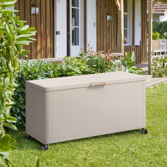 Coffre de rangement "Edenio" argile 670 L  141,6 x 72 x 78cm en aluminium