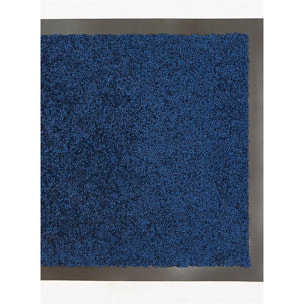 Paillasson TWISTER Bleu 90x150 Fait en Europe en polyamide doux et soyeux