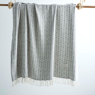 PLAID BLAISE - Coton et polyester - gris perle