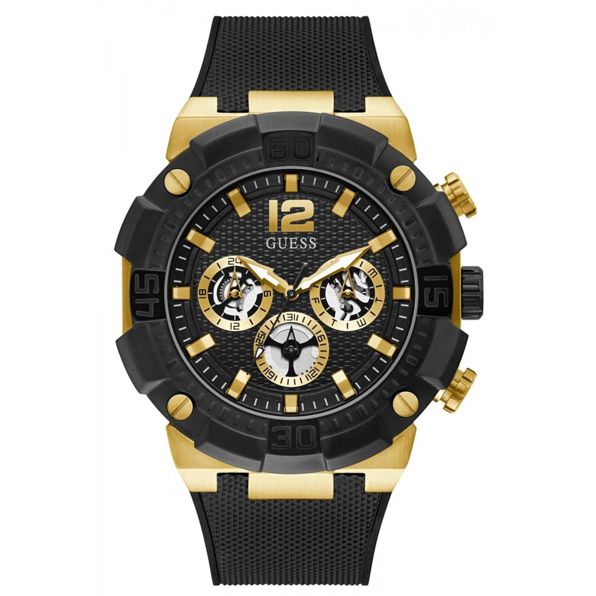 Reloj Guess GW0264G3 Hombre Analogico Cuarzo con Correa de Silicona