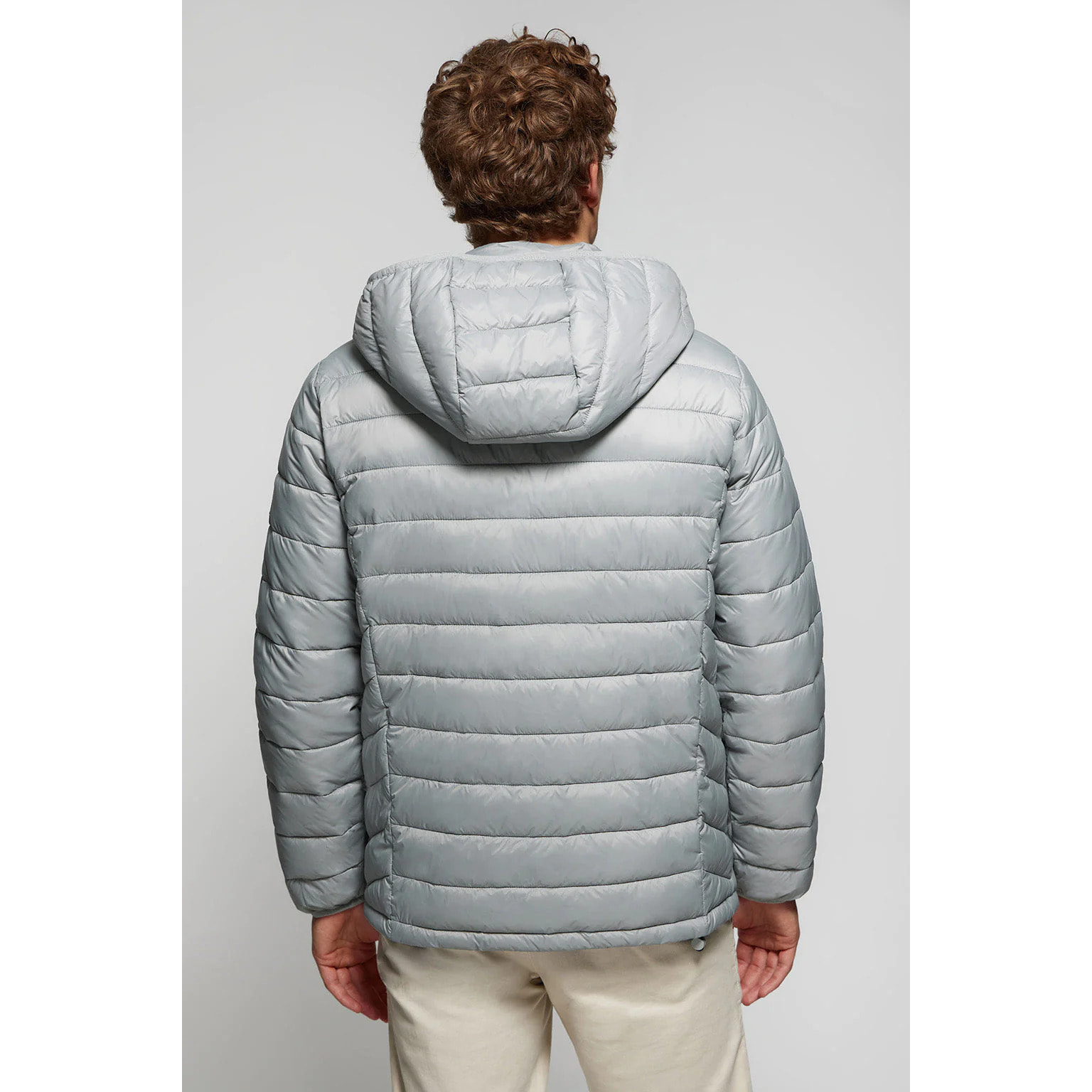 Chaqueta Charles ultralight gris con capucha y logotipo Polo Club