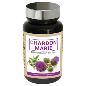 NUTRIEXPERT – Chardon Marie – Detox du Foie– Soutient le bon fonctionnement hépatique et du foie – Favorise le drainage - 100% extraits Chardon Marie naturel – Convient aux végans - 60 Gélules