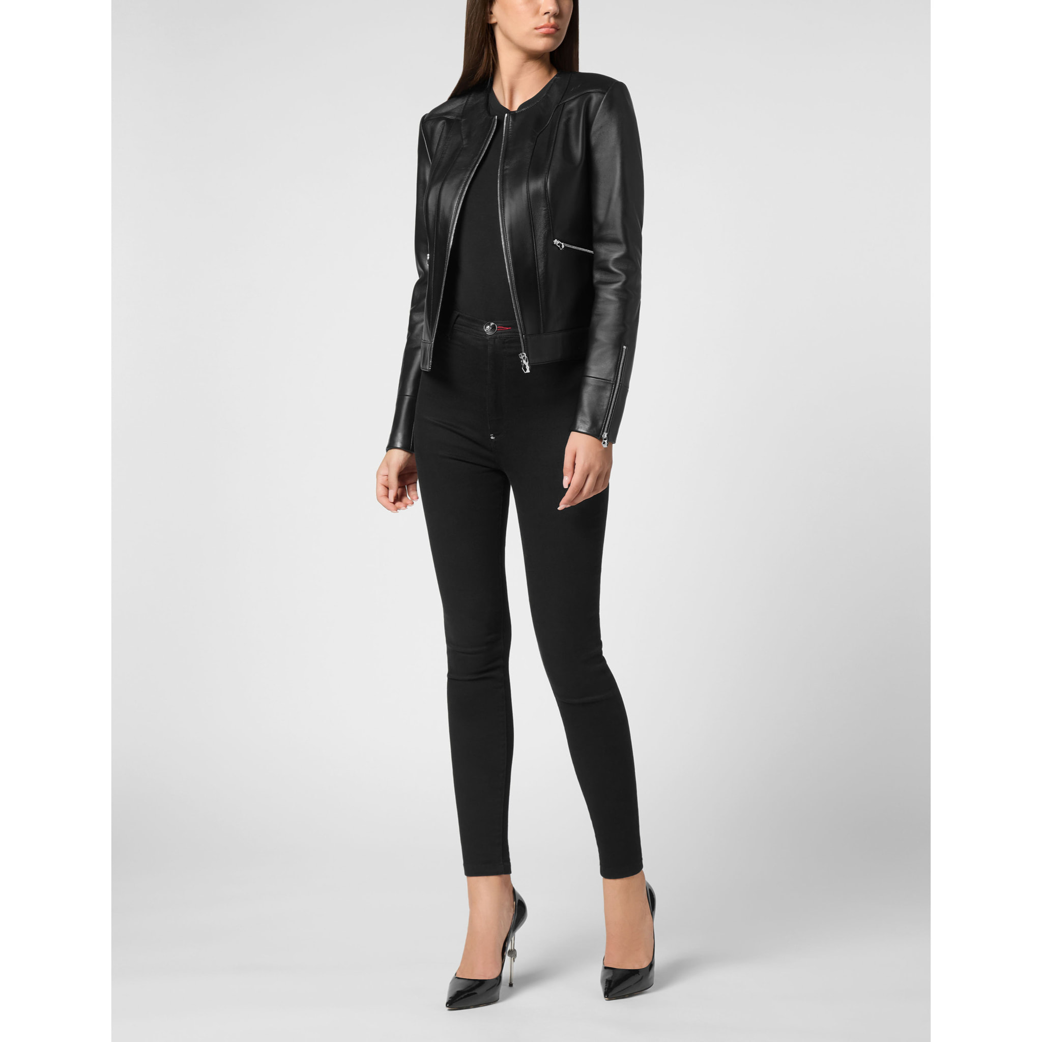 PHILIPP PLEIN Biker de cuero