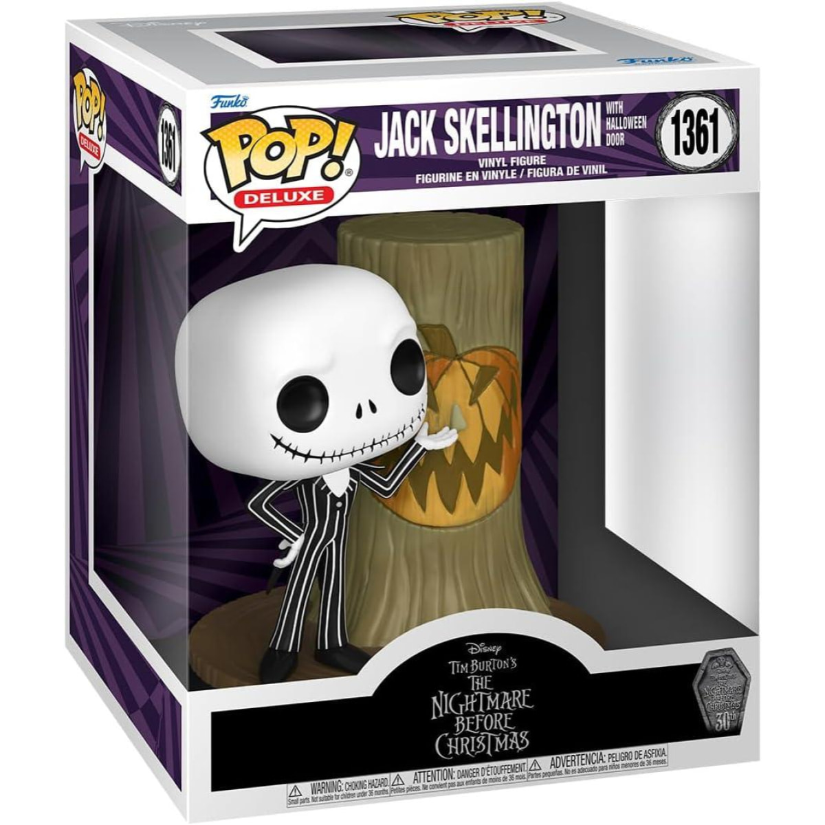 Nightmare 30th Funko POP Figura Jack Skellington con la Porta di Halloween 12 cm