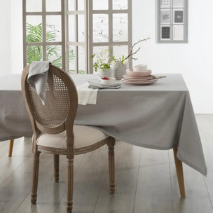 Nappe "Jane" coton chambray gris souris 140x240cm