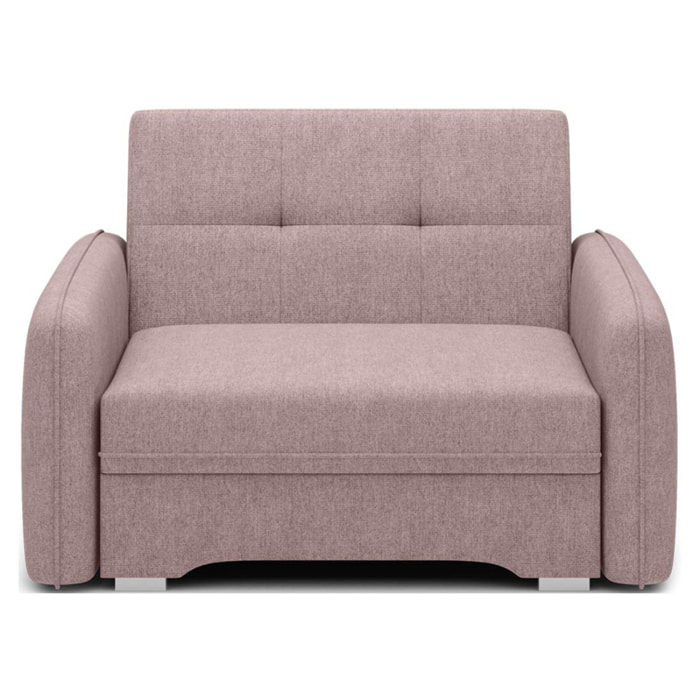Michelle - fauteuil convertible avec coffre en velours - Rose