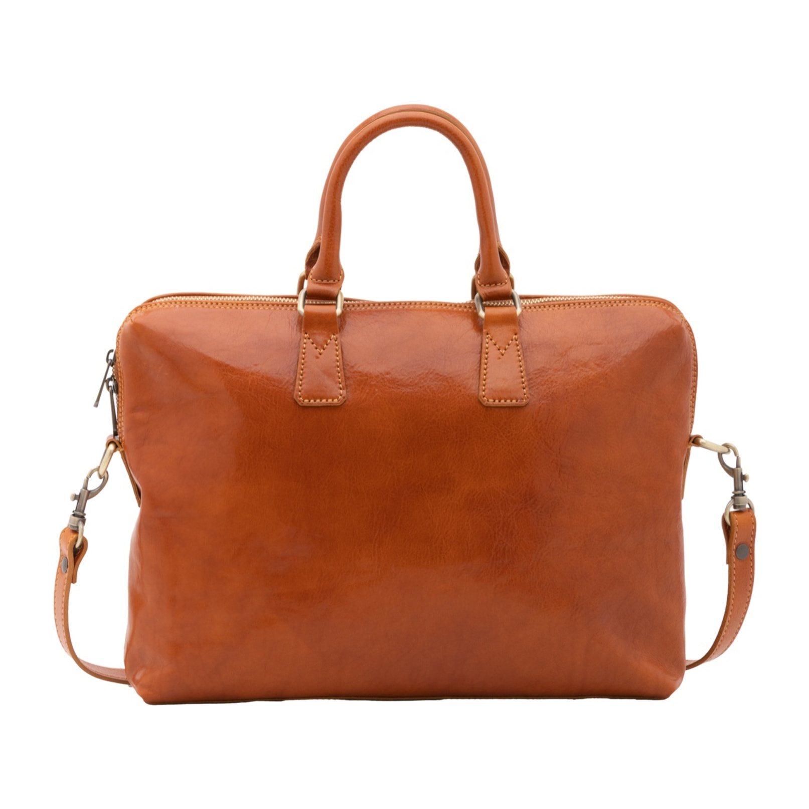 Borsa da lavoro uomo in vera pelle - Modello False - Made in Italy - 37.0 x 27.0 x 6.0 cm