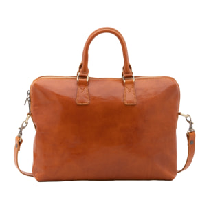 Borsa da lavoro uomo in vera pelle - Modello False - Made in Italy - 37.0 x 27.0 x 6.0 cm
