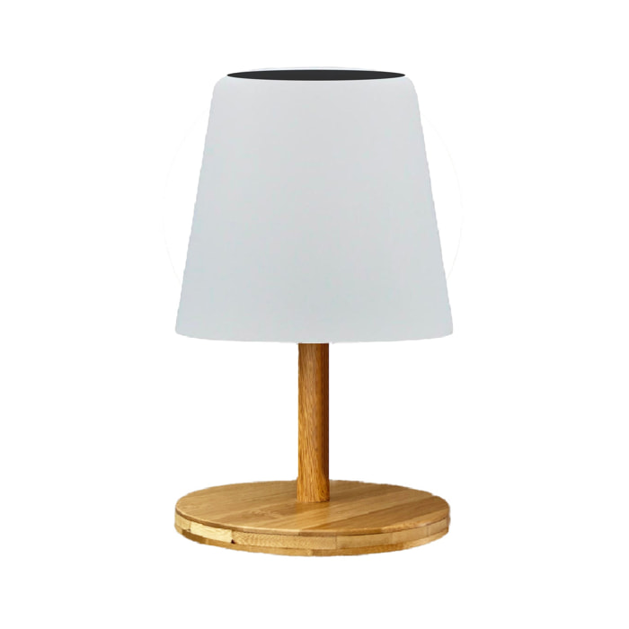 Lampe de table solaire STANDY MINI WOOD SOLAR H25cm