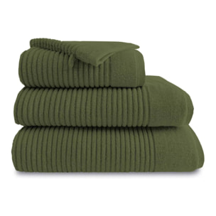 Gant de toilette pur coton 575 g/m² uni vert Vitae sauge